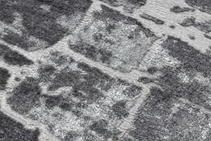 Tepih MEFE moderna Krug 6184 asfaltiranje cigla - Strukturne, dvije razine flora tamno sivi