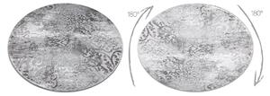 Tepih MEFE moderna Krug 8724 Ornament berba gumiran - Strukturne, dvije razine flora Siva