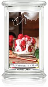 Kringle Candle Classic Strawberries & Cream mirisna svijeća 623 g