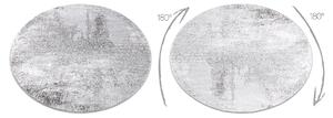 Tepih MEFE moderna Krug 8731 Istrošeno berba - Strukturne, dvije razine flora Siva