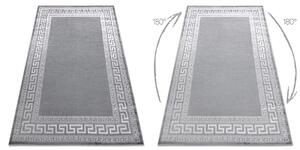 Tepih MEFE moderna 2813 Okvir, grčki ključ - Strukturne, dvije razine flora Siva