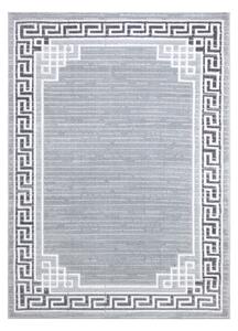 Tepih MEFE moderna 9096 Okvir, grčki ključ - Strukturne, dvije razine flora Siva