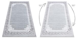 Tepih MEFE moderna 9096 Okvir, grčki ključ - Strukturne, dvije razine flora Siva