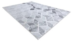 Tepih MEFE moderna B400 Kocka, geometrijski 3D - Strukturne, dvije razine flora Siva
