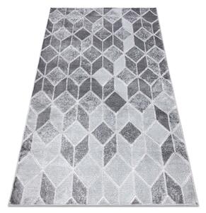 Tepih MEFE moderna B400 Kocka, geometrijski 3D - Strukturne, dvije razine flora tamno sivi