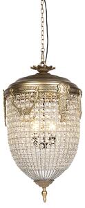 Klasična viseća svjetiljka kristal sa zlatom 45 cm - Cesar
