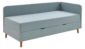 Svijetlo plavi tapecirani krevet s prostorom za pohranu 120x200 cm Cabana – Meise Möbel