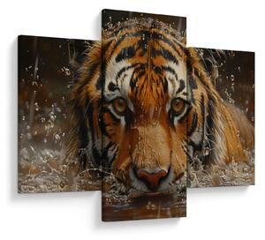 Slika - Portret tigra u vodi (90x60 cm)