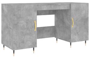 VidaXL Radni stol boja betona 140 x 50 x 75 cm od konstruiranog drva