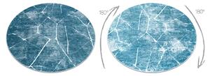 Tepih MEFE moderna Krug 2783 Mramor - Strukturiran, dvije razine flora krem / plava