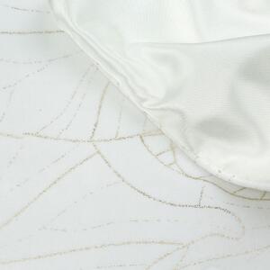 Središnji bijeli baršunasti stolnjak s cvjetnim uzorkom Širina: 35 cm | Duljina: 140 cm