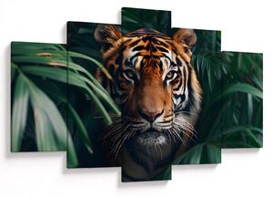 Slika - Portret tigra u džungli (150x105 cm)