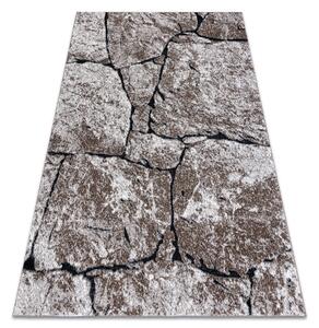 Tepih moderna COZY 8985 Brick asfaltiranje, kamen - Strukturne, dvije razine flora smeđa