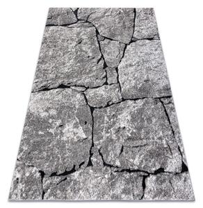 Tepih moderna COZY 8985 Brick asfaltiranje, kamen - Strukturne, dvije razine flora Siva