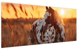 Slika - Konj pri zalasku sunca (120x50 cm)