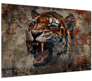 Slika - Tigar od cigle (90x60 cm)