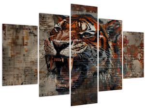 Slika - Tigar od cigle (150x105 cm)