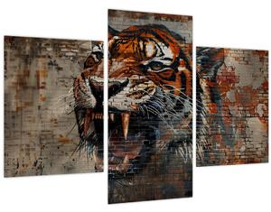 Slika - Tigar od cigle (90x60 cm)