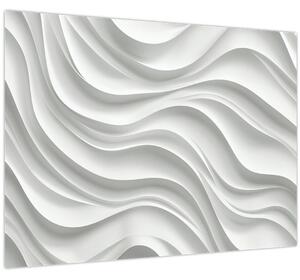 Slika - 3D bijeli valovi (70x50 cm)