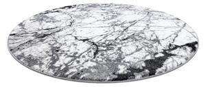 Tepih moderna COZY 8871 Krug, Marble, Mramor - Strukturiran, dvije razine flora Siva