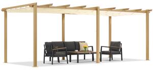 Terasa Pergola Barbados 3x6 m Garden Point woodlike-bež