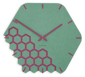 Zidni sat Luxhora Fragmenta Mint Green 11 boja kazaljki