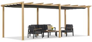 Terasa Pergola Barbados 3x6 m Garden Point woodlike-antracit