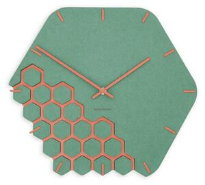 Zidni sat Luxhora Fragmenta Mint Green 11 boja kazaljki