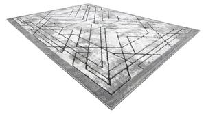 Tepih moderna COZY Tico, geometrijski - Strukturne, dvije razine flora Siva