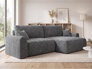 Rasklopiva dvostrana kutna garnitura NORDEN TILIA 250x140 cm, sivo-plava