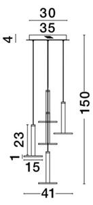 PALENCIA VISILICA LED 47W/3000K/2665lm/IP20/MESING ZLATNA NL1703301202