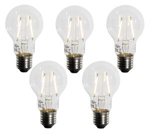 Set od 5 E27 LED žarulja A60 senzor sumraka 2,5W 250 lm 2200K