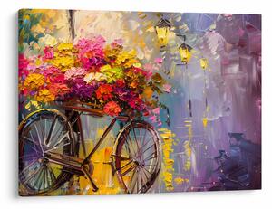 Slika - Kotač s cvijećem (70x50 cm)