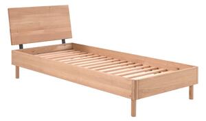 Krevet od punog hrasta s podnicom 90x200 cm u prirodnoj boji Forrest – Vipack