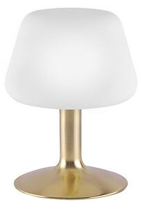 Stolna svjetiljka od mjedi s opalskim staklom, uključujući LED i dodirni prigušivač - Tilly