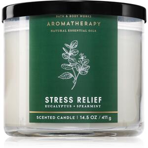 Bath & Body Works Stress Relief Eucalyptus & Spearmint mirisna svijeća 411 g