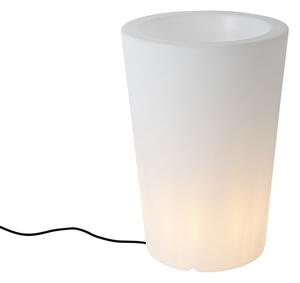 Vanjska podna lampa bijela tegla za cvijeće 60 cm IP44 - Verano