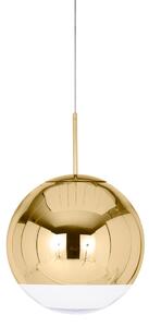 Viseće Svjetiljka Tom Dixon, Mirror Ball, prigušiv, Zlato / mjed, Dnevna soba, Plastika, Dizajn