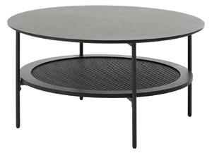 Crni okrugao stolić za kavu ø 80 cm Pensacola – Unique Furniture
