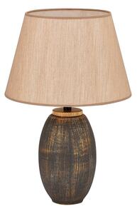Siva/bež stolna lampa s tekstilnim sjenilom (visina 46 cm) Yakamoz – Opviq lights