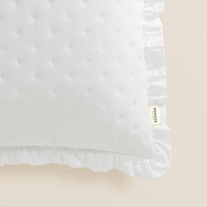 Romantična jastučnica MOLLY u svijetlo bijeloj boji 45 x 45 cm