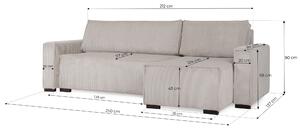 Tirkizna kutna sofa na razvlačenje SMART, obostrana