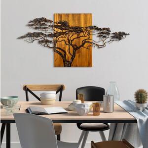 Zidna dekoracija 144x70 cm stablo drvo/metal