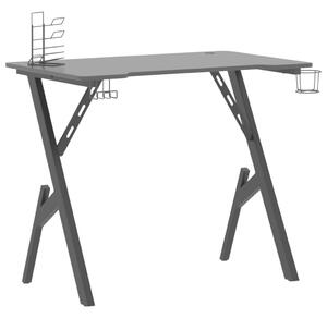VidaXL Igraći stol s nogama u obliku slova Y crni 90 x 60 x 75 cm