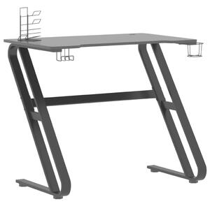 VidaXL Igraći stol s nogama u oblika slova ZZ crni 90 x 60 x 75 cm