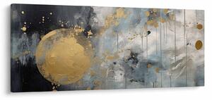 Slika - Apstrakcija sa zlatnom loptom (120x50 cm)