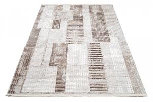Dizajnerski vintage tepih s geometrijskim uzorcima u smeđim nijansama Širina: 80 cm | Duljina: 150 cm