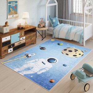 Dječji tepih s motivom astronauta i planeta Širina: 120 cm | Duljina: 170 cm