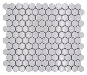 Mozaik pločica Hexagon Uni HX 050 (26 x 30 cm, Bijele boje, Sjaj)