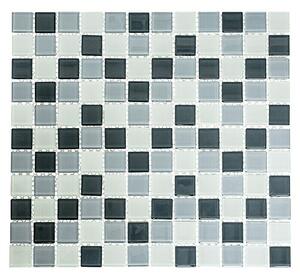 Mozaik pločica Quadrat Crystal Mix CM 4125 (32,7 x 30,2 cm, Sive boje, Sjaj)